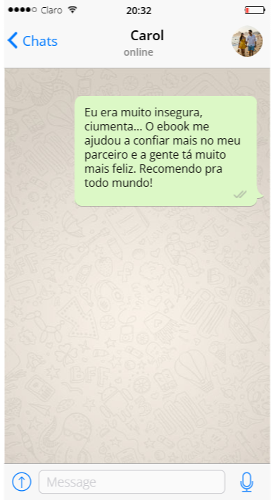 Carol, casada há 4 anos